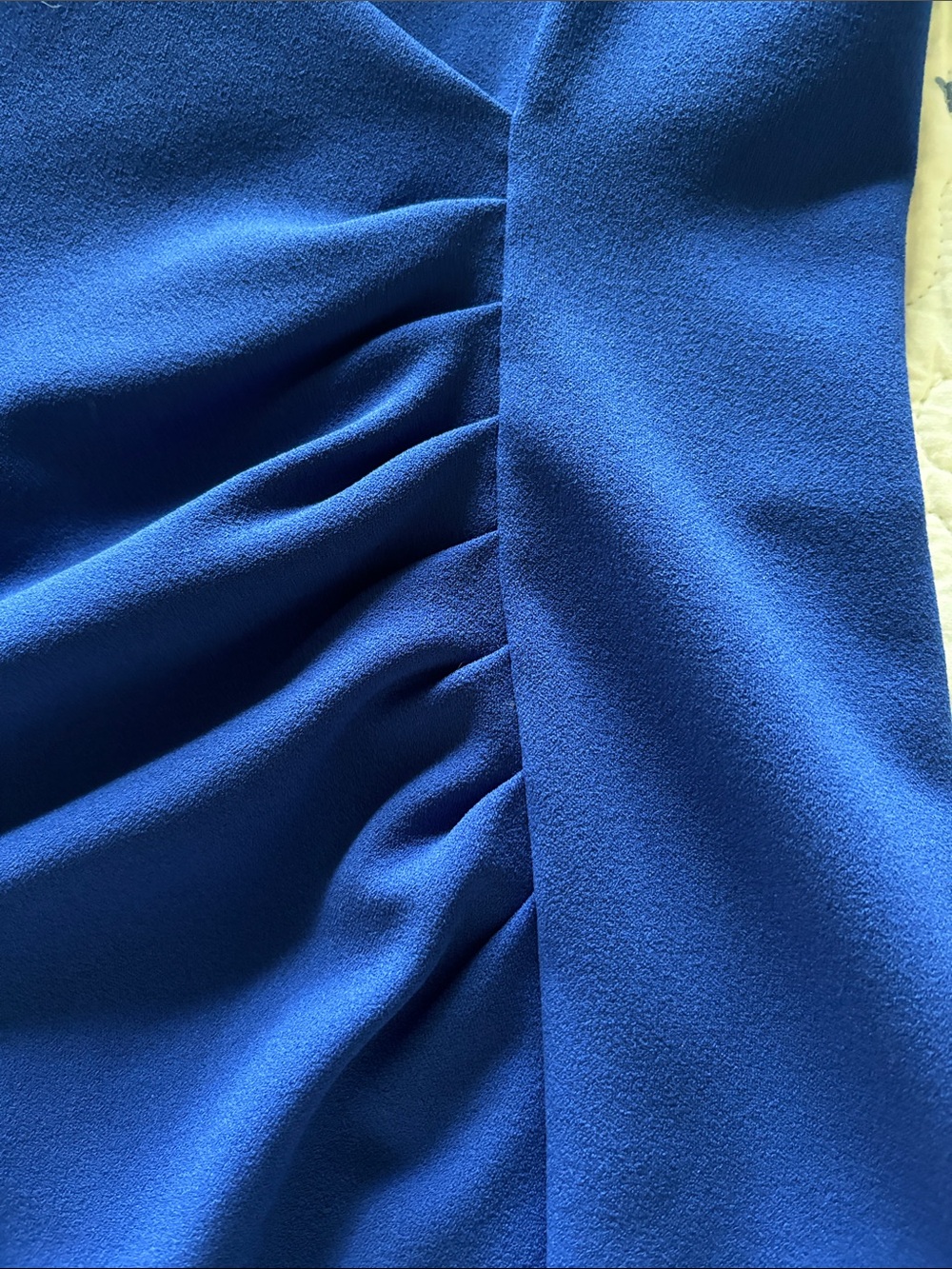 Calvin Klein Women's Royal Scuba Knit Stretch Blue Ruched Sheath Dress Size 8 - Picture 6 of 11